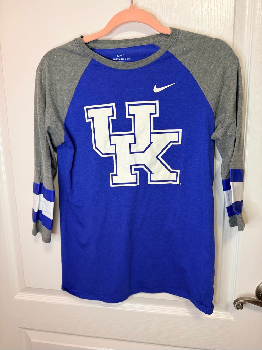 Nike Royal Blue & Gray UK Raglan Long Sleeve Tee